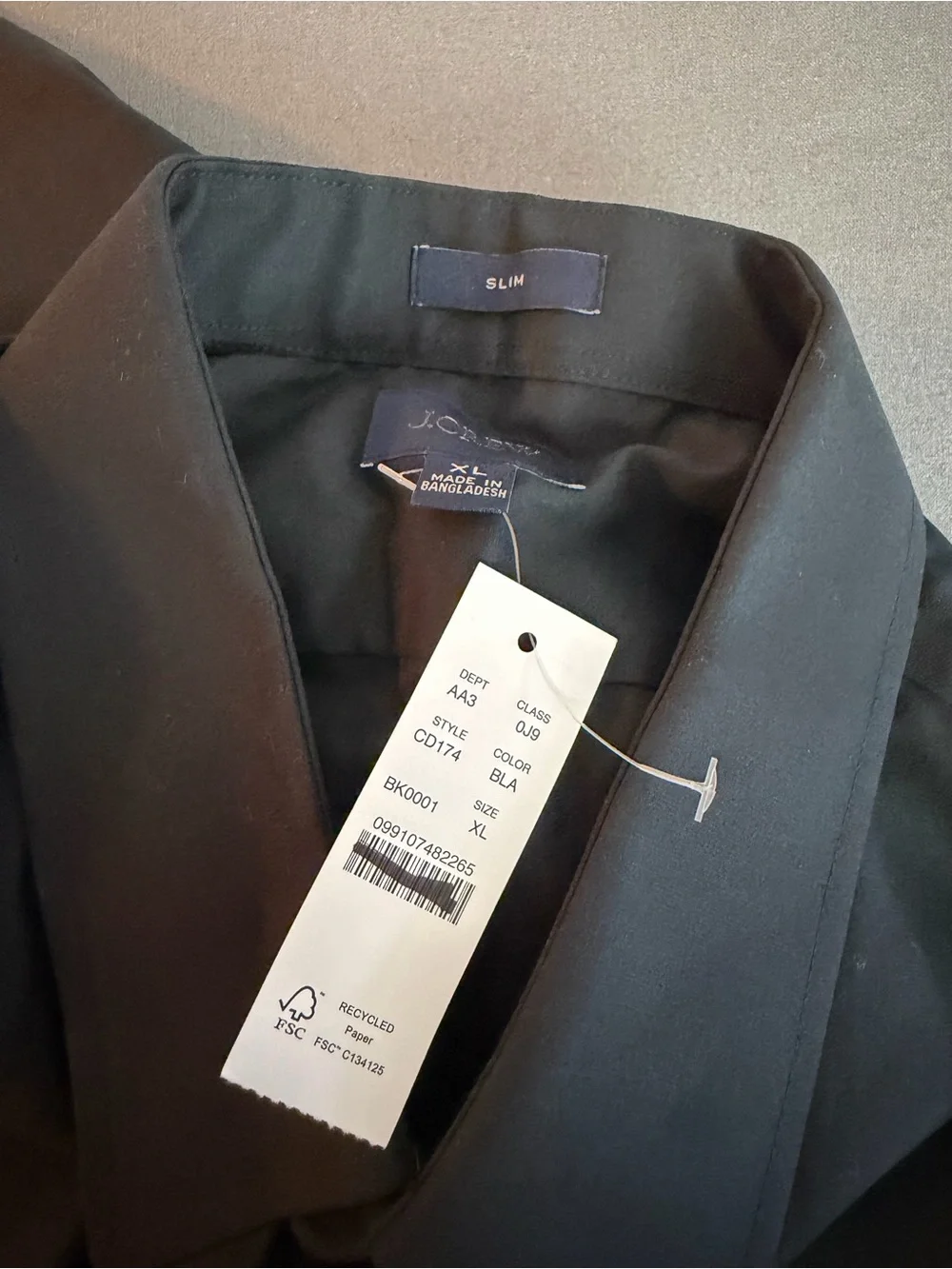 J.Crew Bowery wrinkle-free dress shirt with point collar New with imperfection